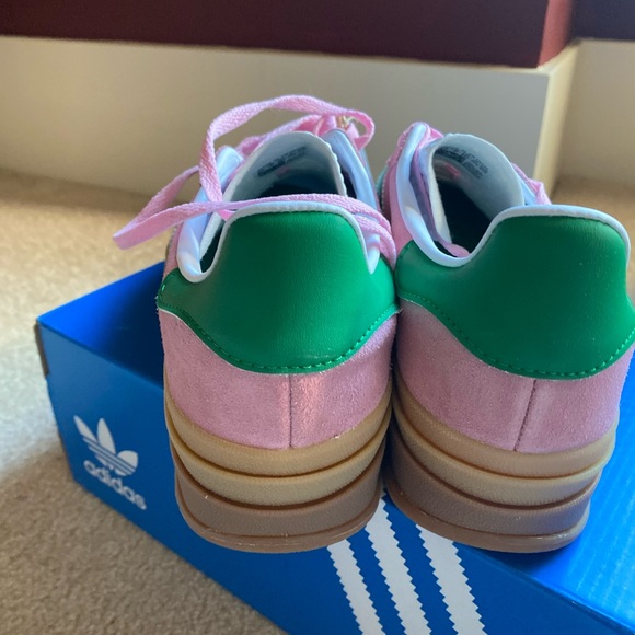 SOLD! Adidas Women's Gazelle Bold Platform Sneakers True Pink Green - Size 8.5 - Picture 5 of 13
